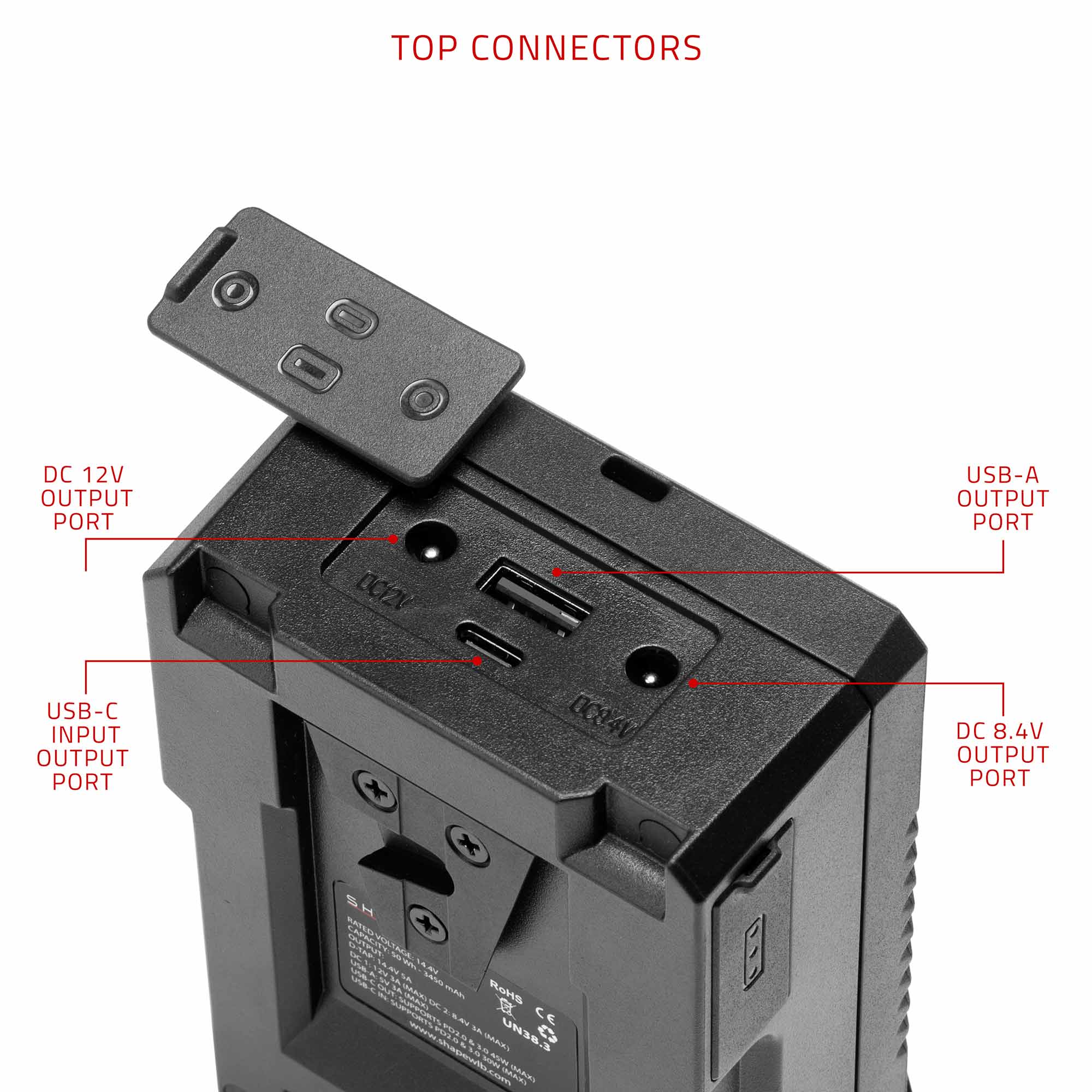 SHAPE Mini 50Wh V-Mount battery USB-C Input/Output - Image 5