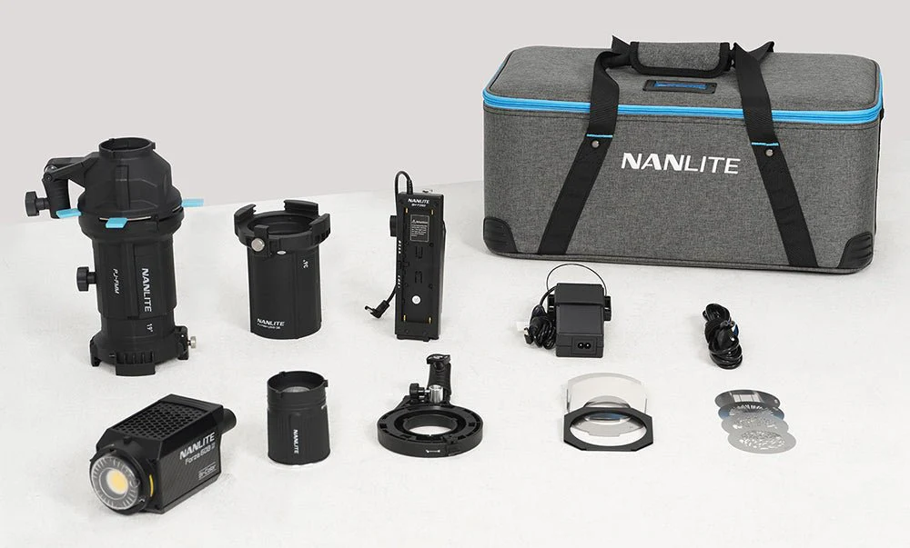NANLITE Forza 60B II LED Bi-color Spot Light with 19°&36° Projection Attachment