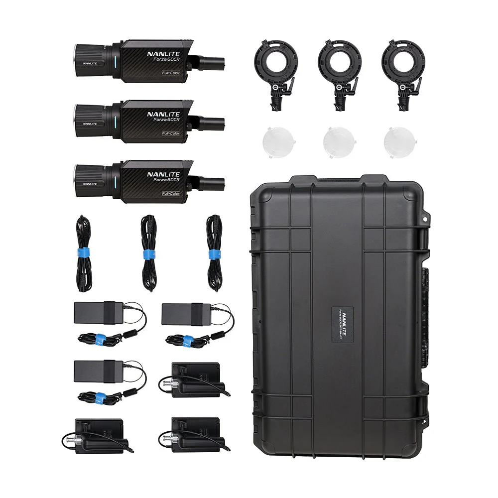 NANLITE Forza 60CR 3KIT with Bowens Adapter & Case