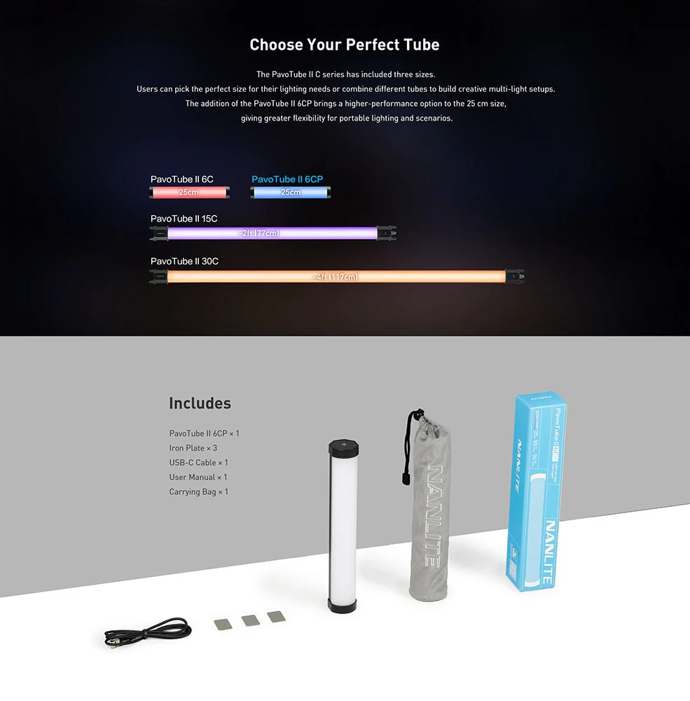 NANLITE PavoTube II 6 CP LED Full-color Tube Light - Image 9