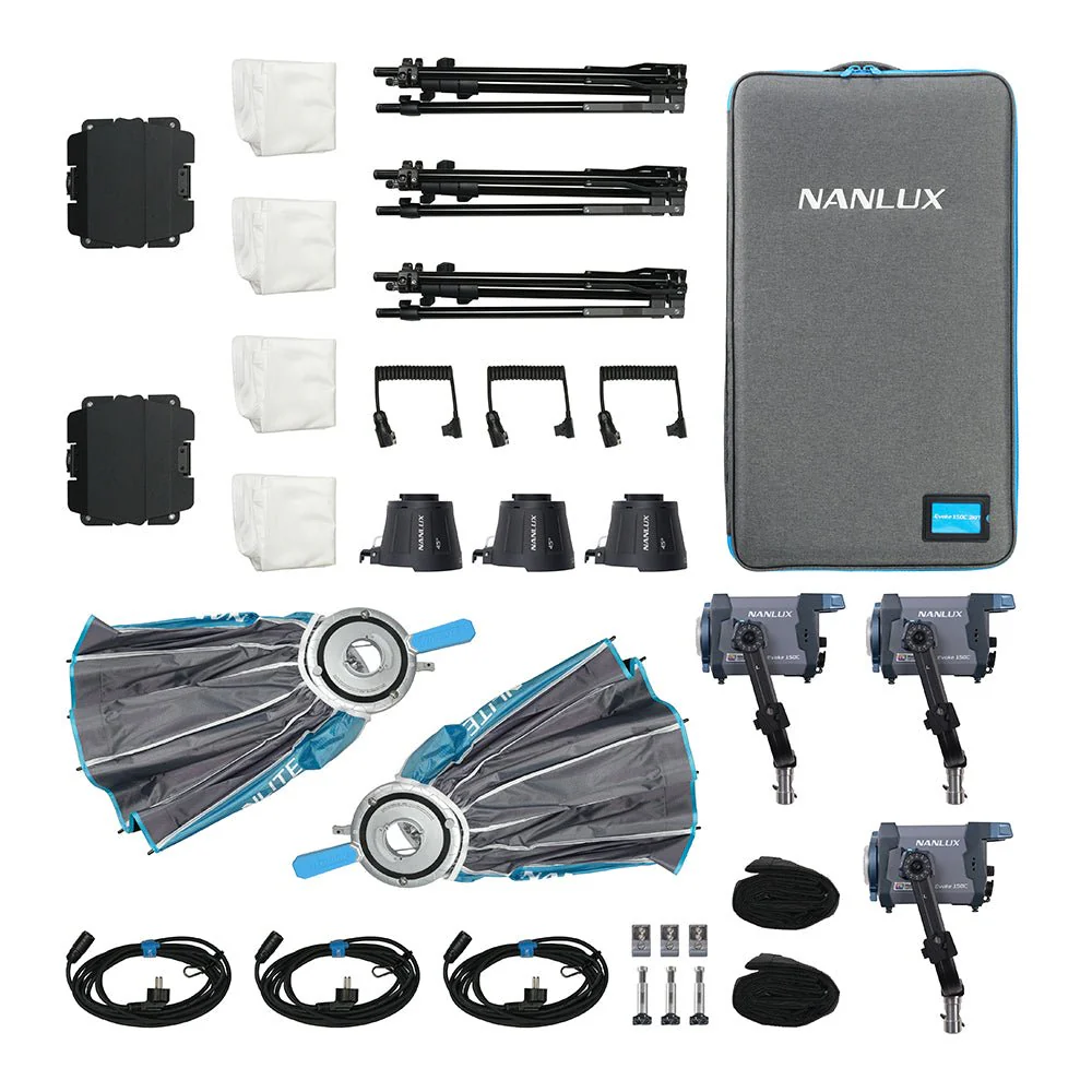 NANLUX Evoke 150C 3-Light Kit with Trolley Case - Image 3