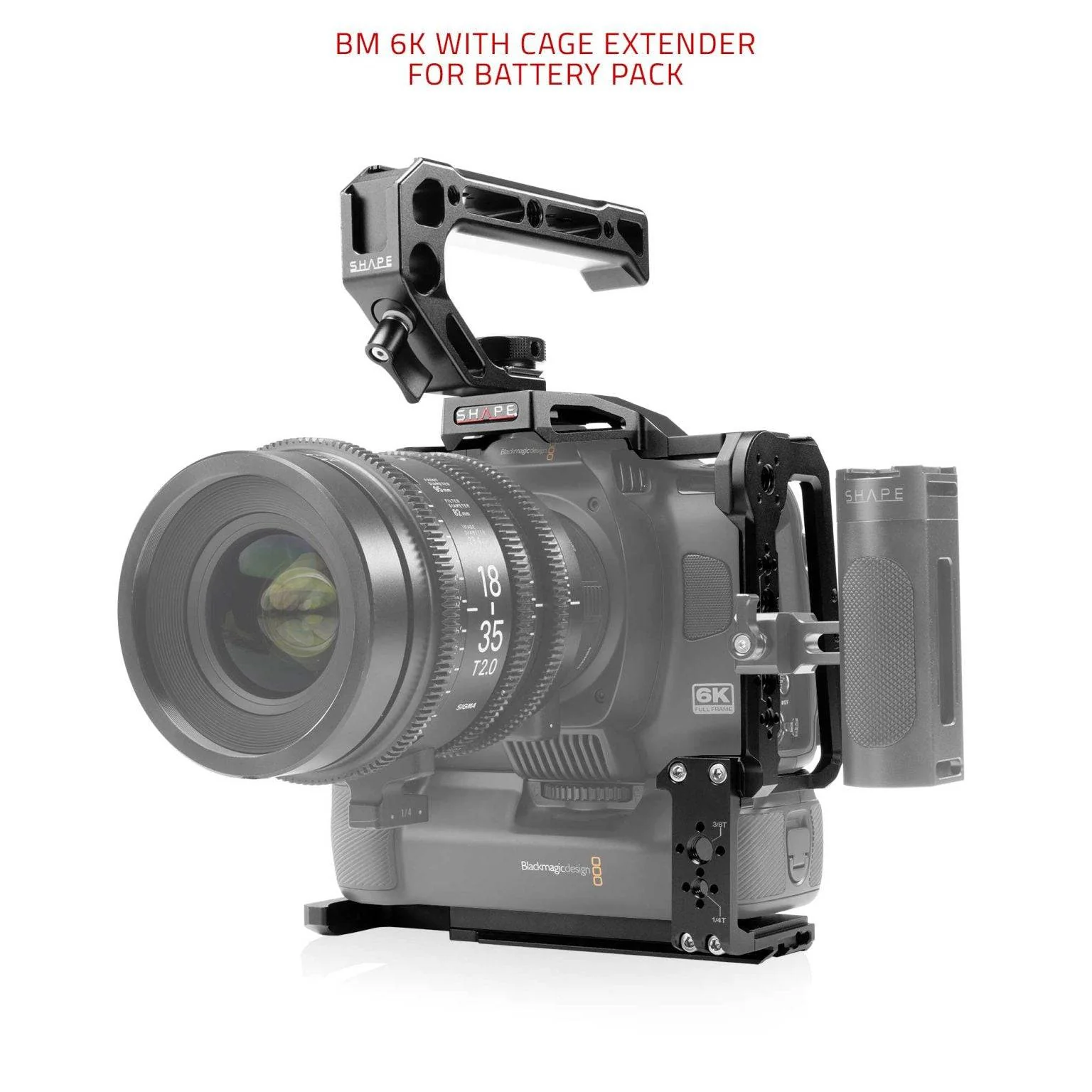 SHAPE Blackmagic Cinema Camera 6K/6K PRO/6K G2 Camera Bundle Rig Kit - Image 15