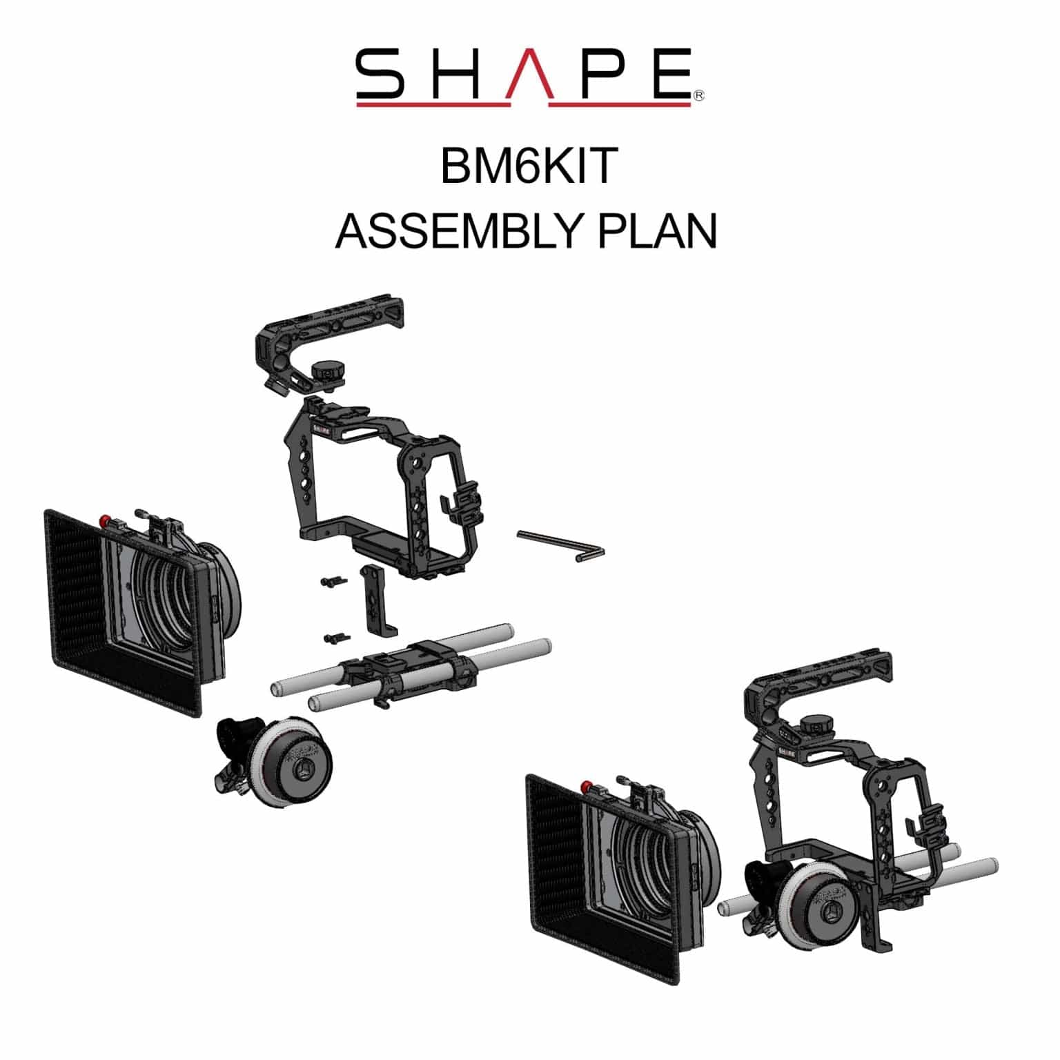 SHAPE Blackmagic Cinema Camera 6K/6K PRO/6K G2 Camera Bundle Rig Kit - Image 16