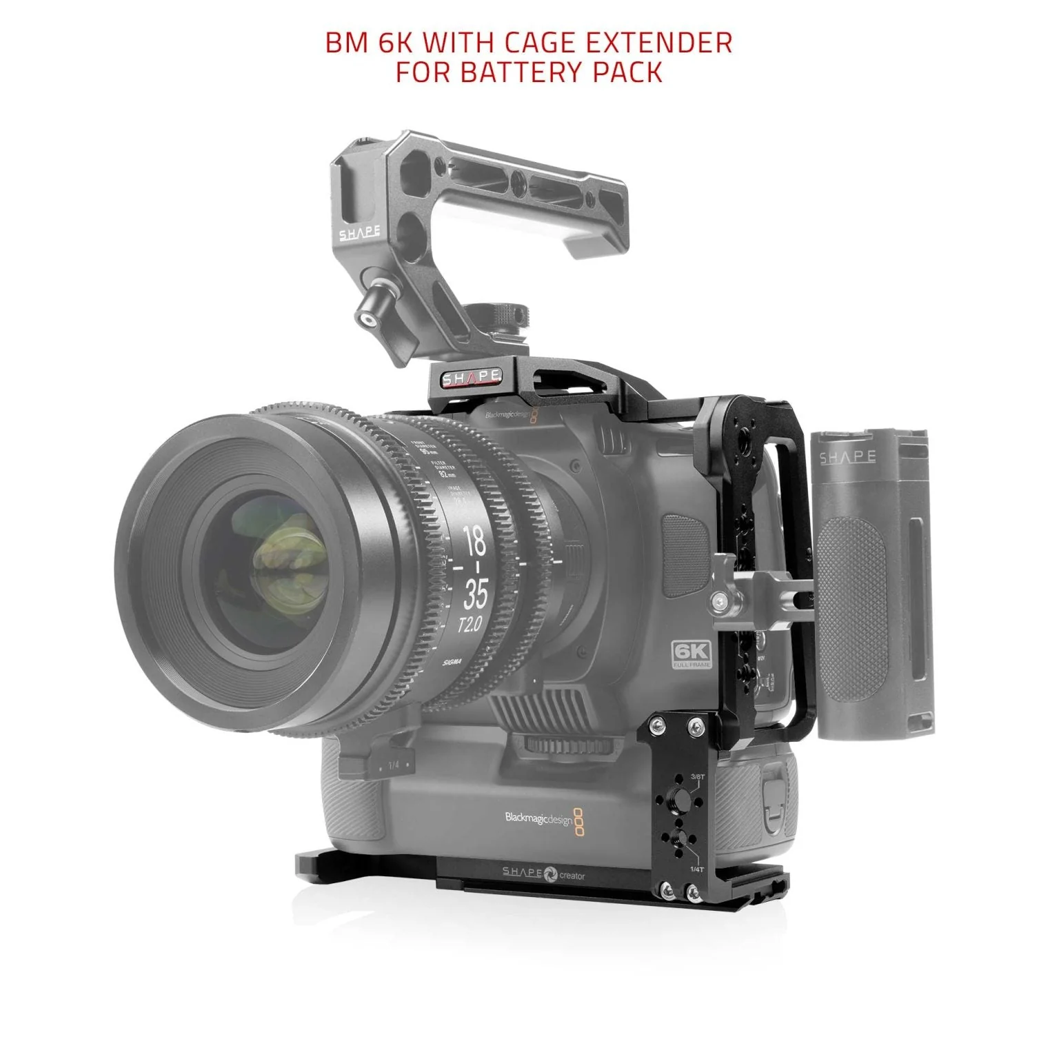 SHAPE Blackmagic Cinema Camera 6K/6K PRO/6K G2 Camera Cage - Image 9