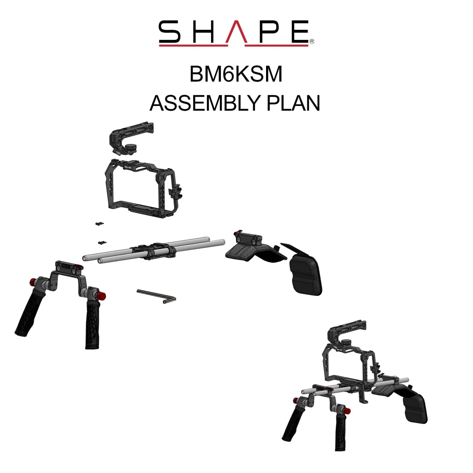 SHAPE Blackmagic Cinema Camera 6K/6K PRO/6K G2 Shoulder Mount - Image 15