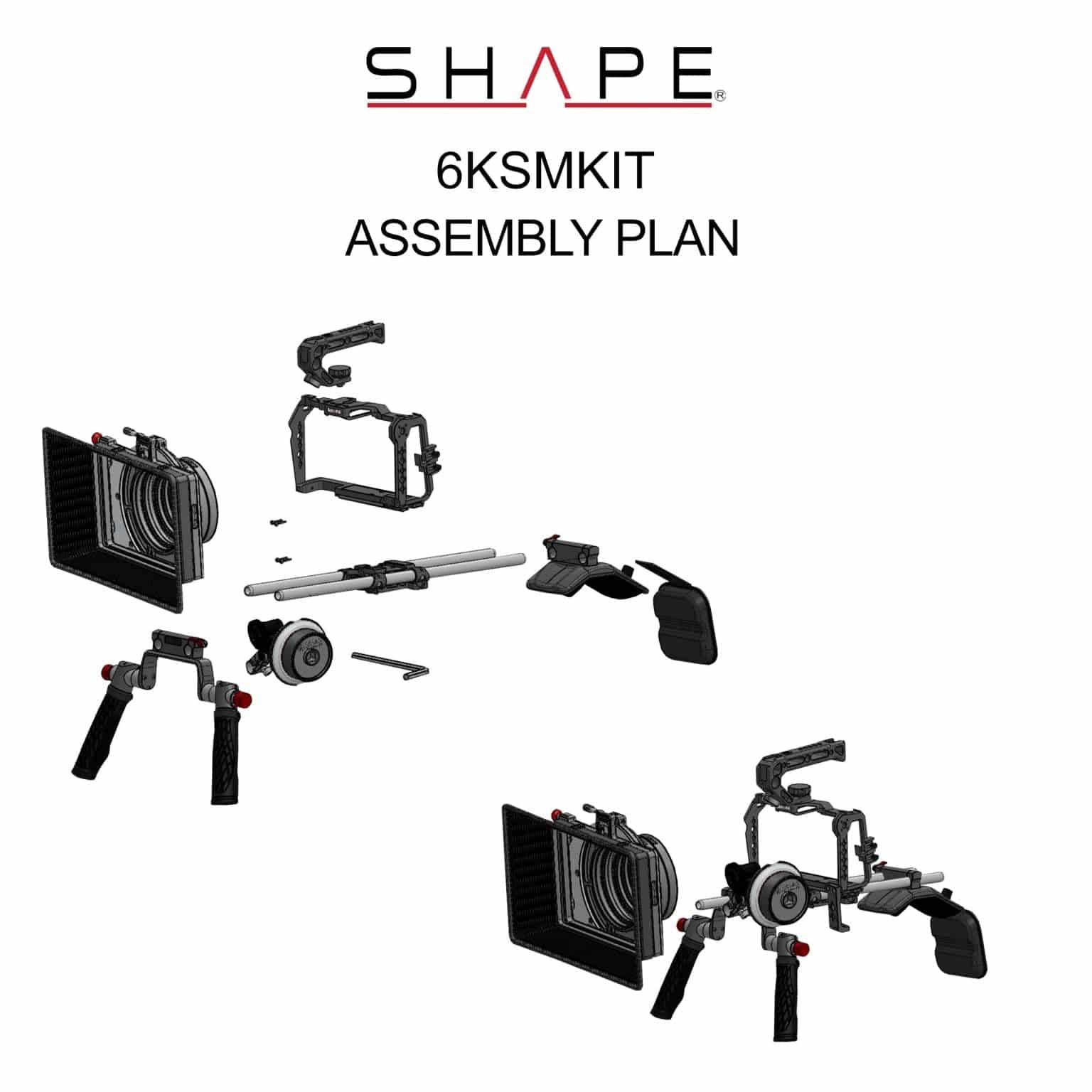 SHAPE Blackmagic Cinema Camera 6K/6K PRO/6K G2 Shoulder Mount Kit - Image 17