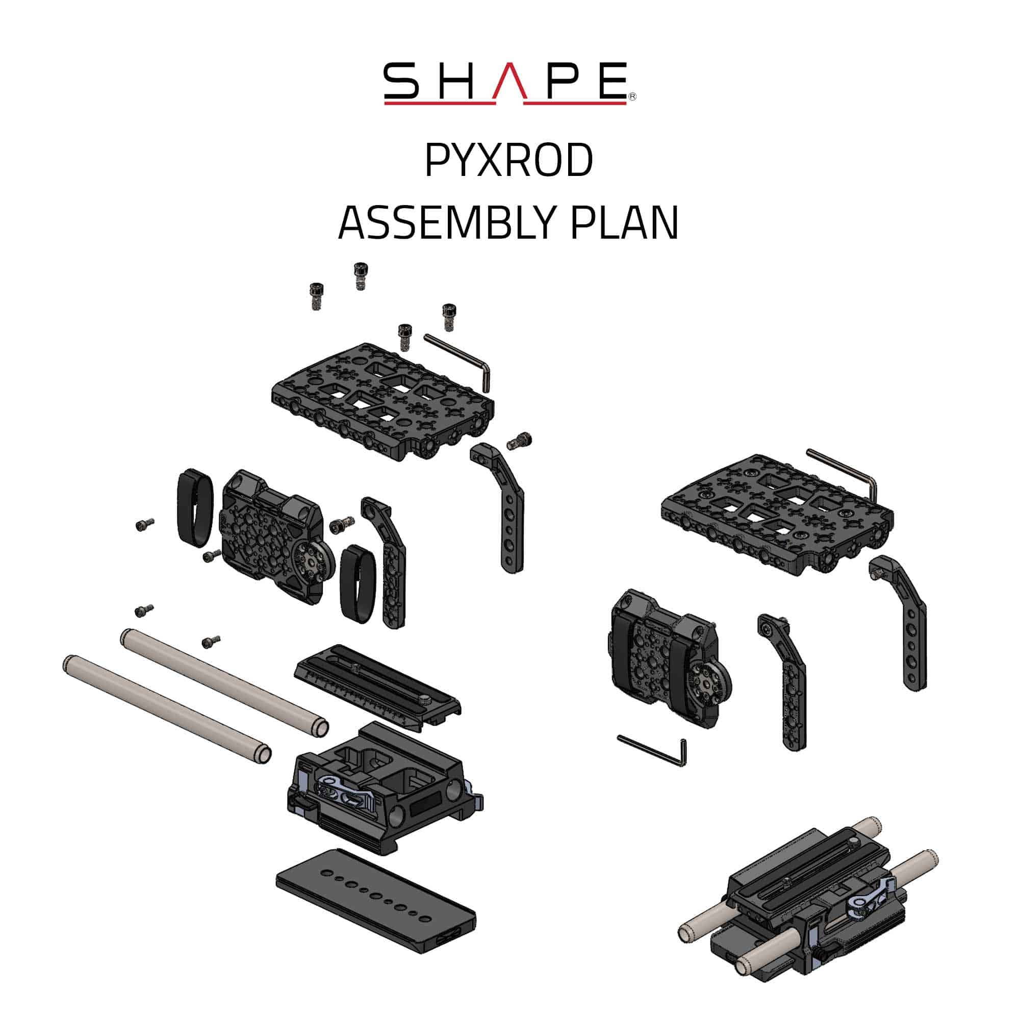 SHAPE Blackmagic PYXIS 6K Cage with 15MM LWS Rod System - Image 8