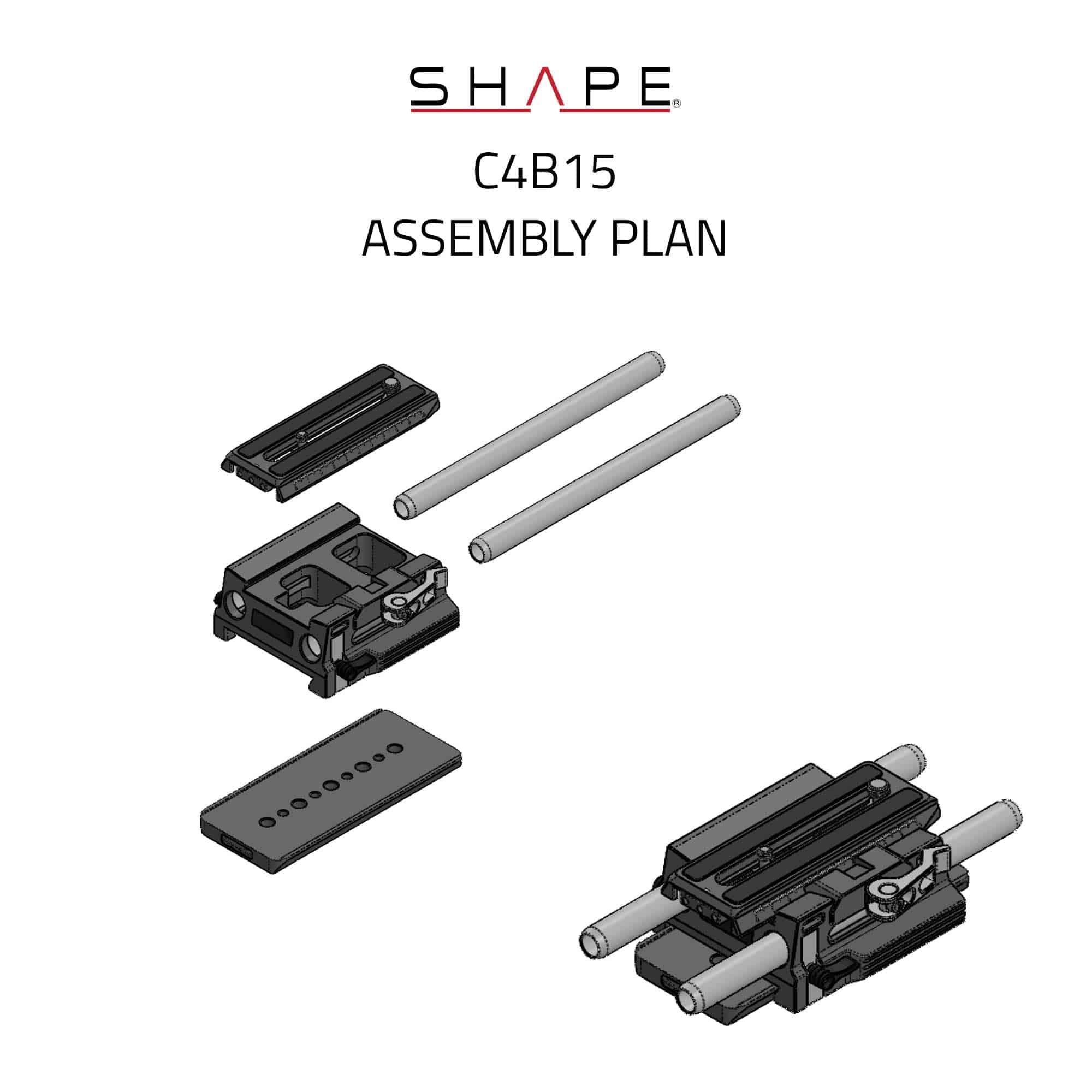 SHAPE Canon C400 15mm Lightweight Baseplate - Image 8