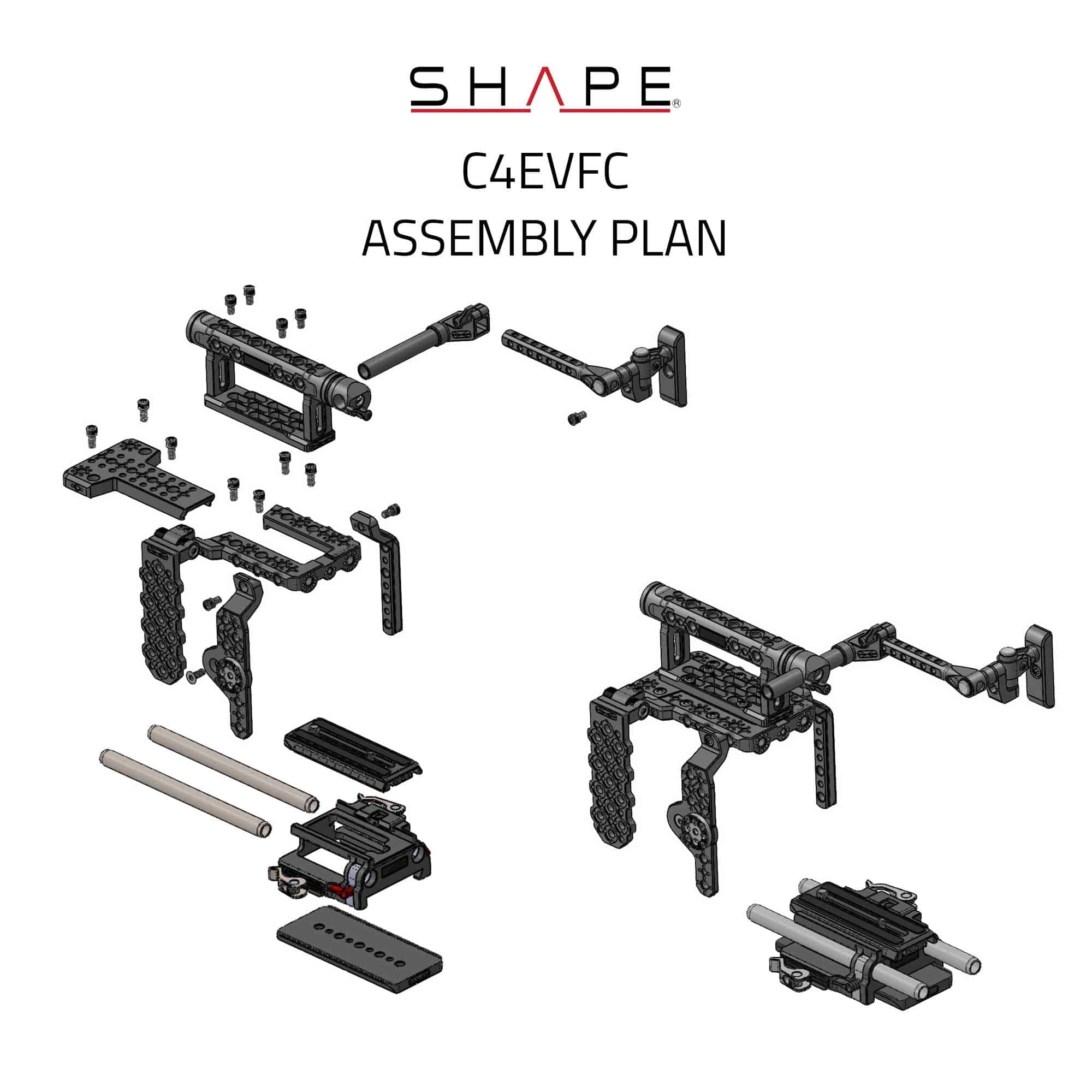 SHAPE Canon C400 Cage Handle EVF Mount - Image 8