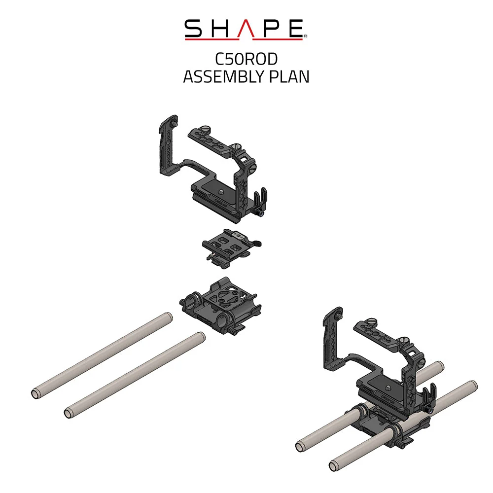 SHAPE Full Creator Kit 15mm LWS Base for Canon C50 - Image 11