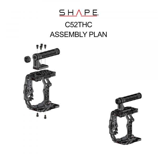 SHAPE Canon C500 MKII/C300 MKIII Camera Cage with Top Handle - Image 8