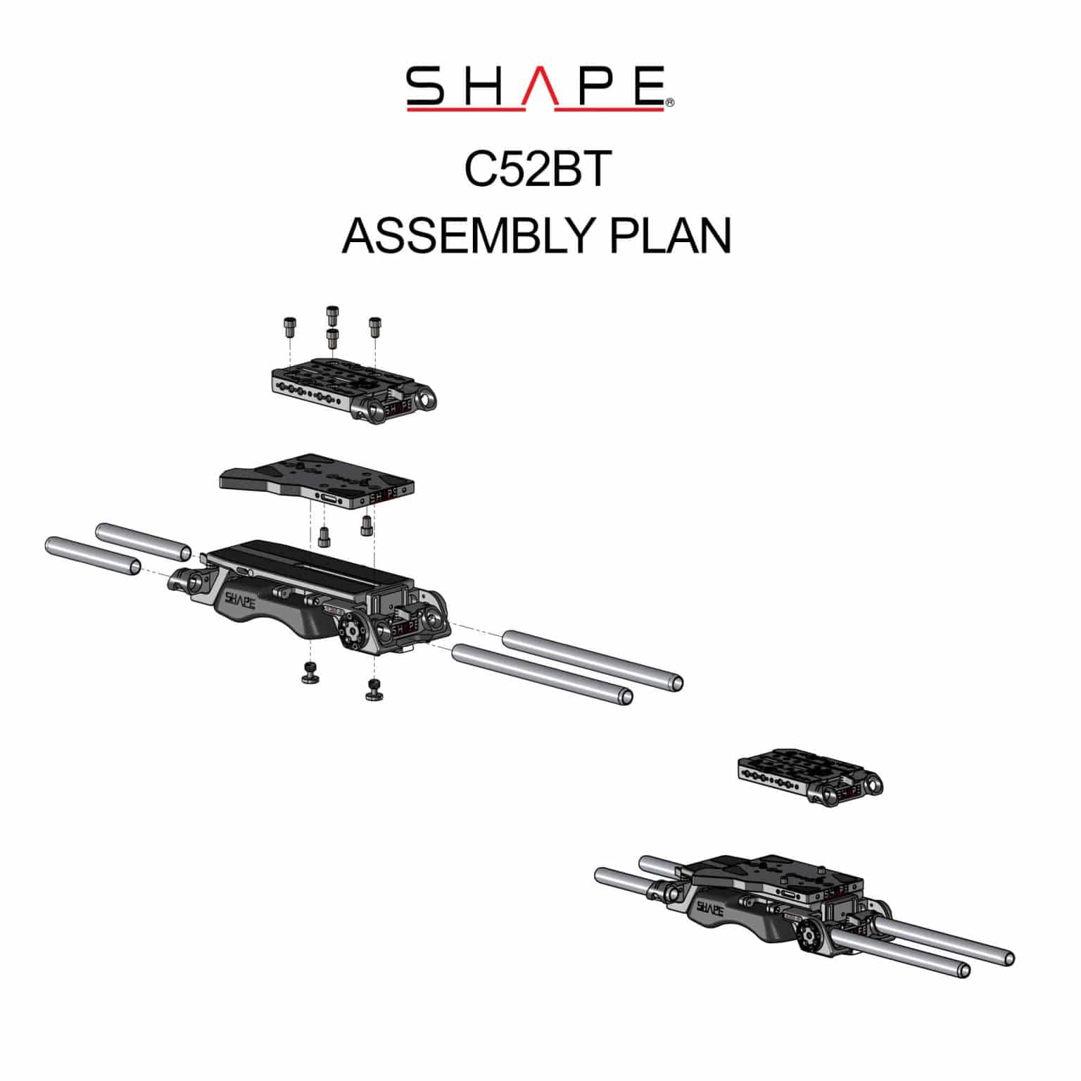 SHAPE Canon C500 MKII/C300 MKIII Top Plate, Baseplate and Handle - Image 10