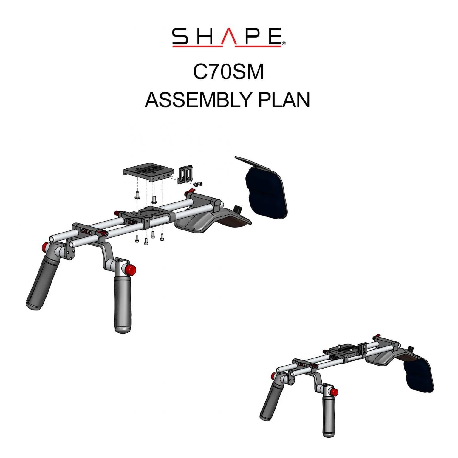 SHAPE Canon C70 Shoulder Mount - Image 9