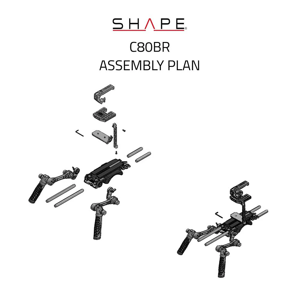 SHAPE Canon EOS C80 Baseplate Cage with Handles - Image 11