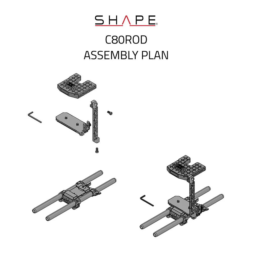 SHAPE Canon EOS C80 Cage with 15mm LWS Base - Image 15