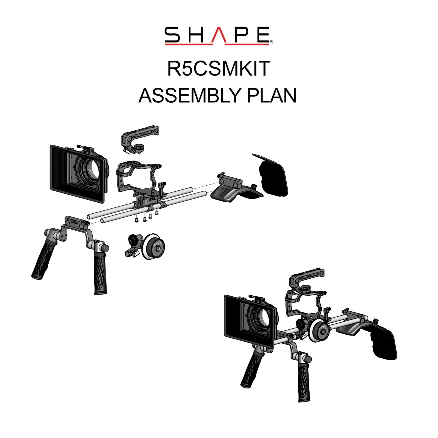 SHAPE Canon EOS R5C/R5/R6 Shoulder Mount Kit - Image 13