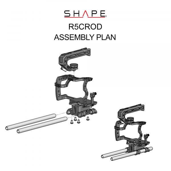 SHAPE Canon R5C/R5/R6 Camera Cage, Top Handle and Rod Bloc System - Image 13