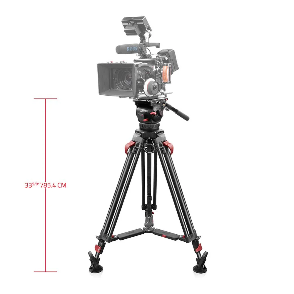 SHAPE FOCUS 12 Fluid Head with Red Lock Legs Mid-Level Spreader - Image 13