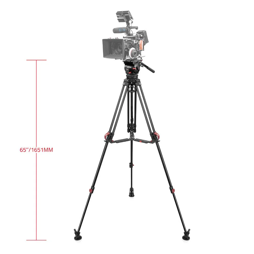 SHAPE FOCUS 12 Fluid Head with Red Lock Legs Mid-Level Spreader - Image 14