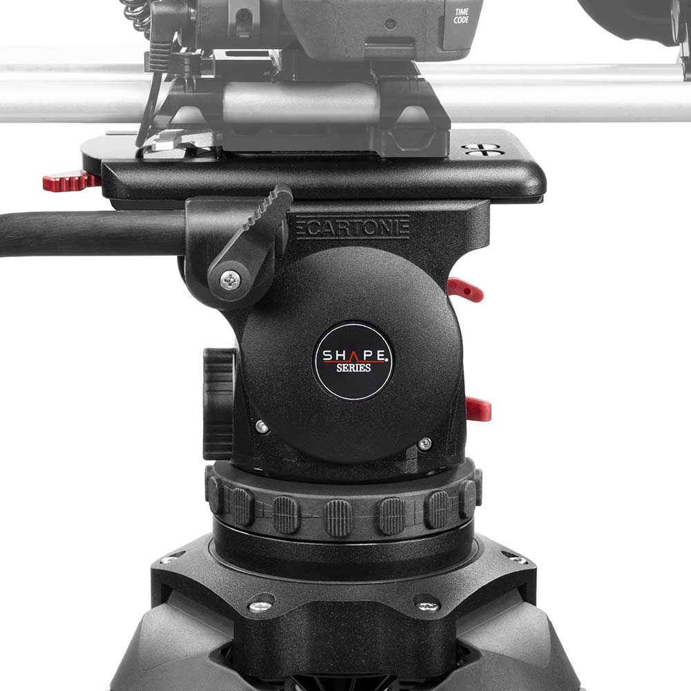 SHAPE FOCUS 12 Fluid Head with Red Lock Legs Mid-Level Spreader - Image 3