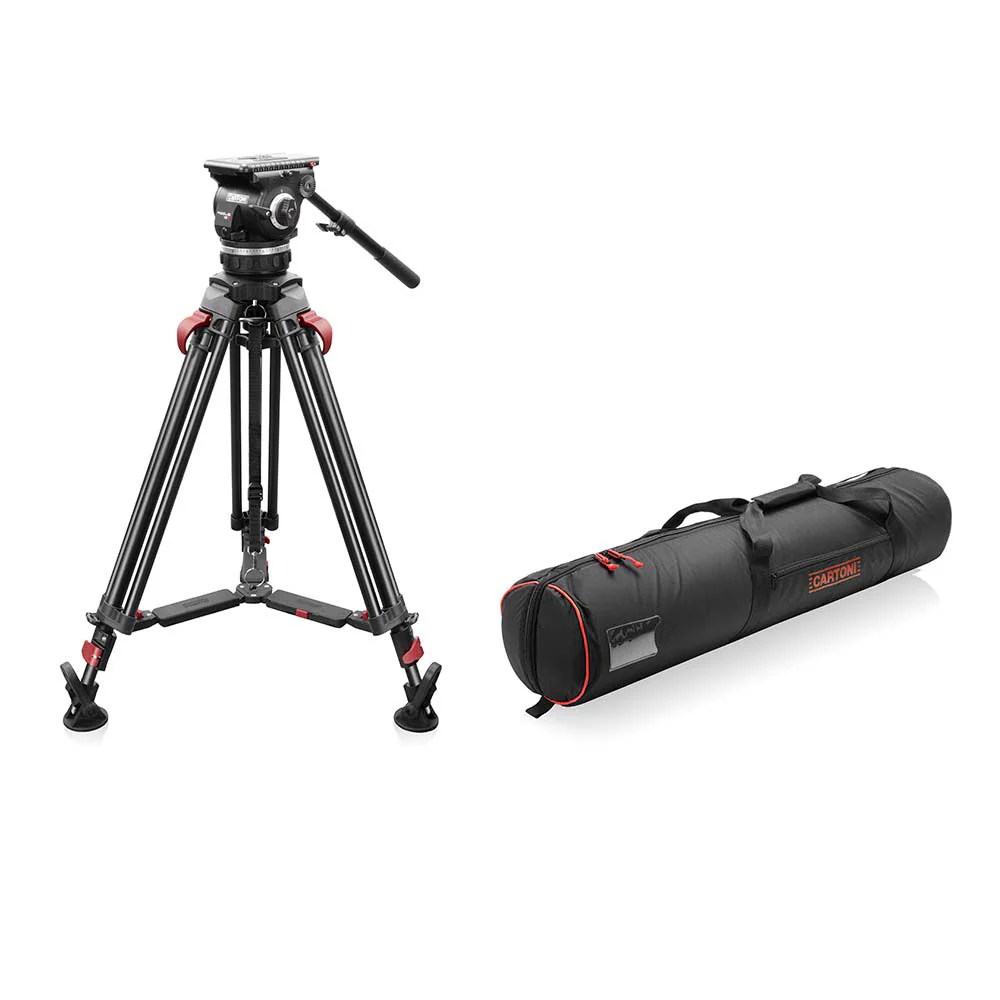 SHAPE FOCUS 18 Fluid Head with Red Lock Legs Mid-Level Spreader