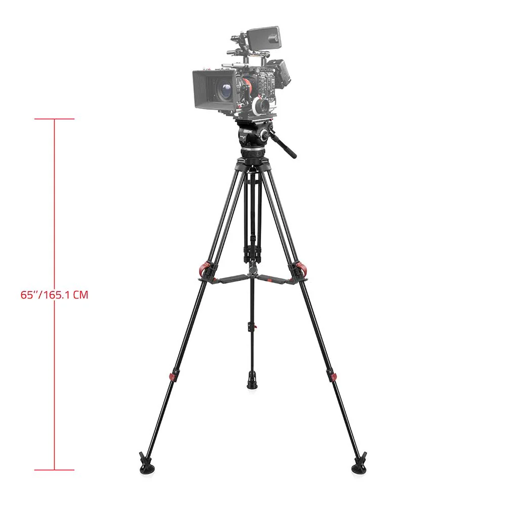 SHAPE FOCUS 18 Fluid Head with Red Lock Legs Mid-Level Spreader - Image 14