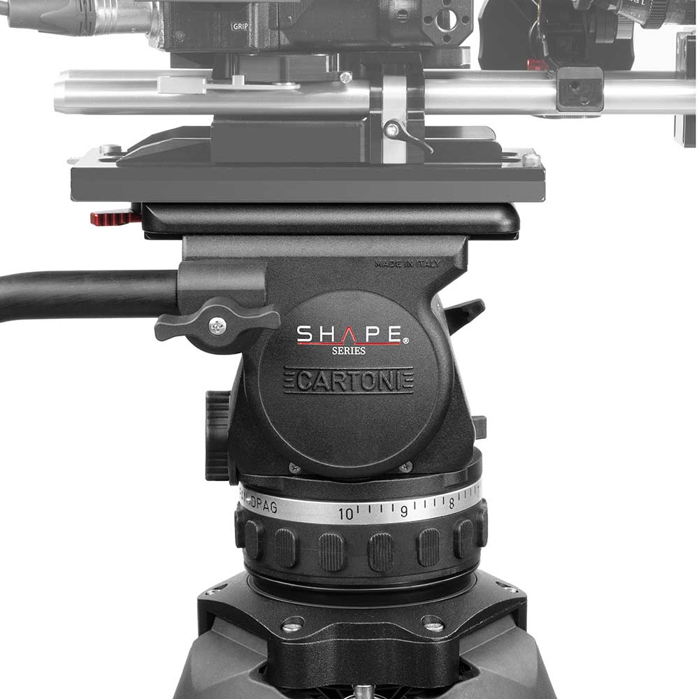 SHAPE FOCUS 18 Fluid Head with Red Lock Legs Mid-Level Spreader - Image 3