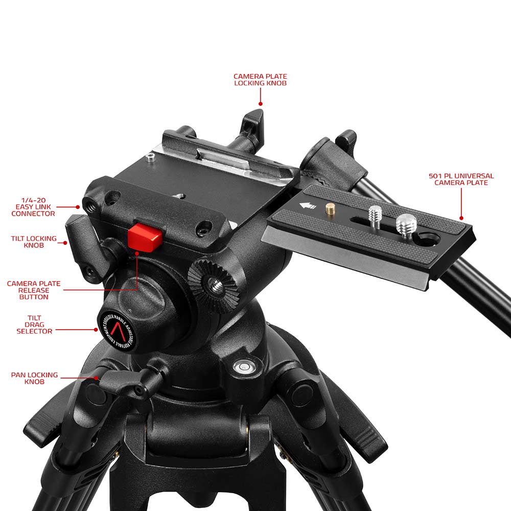 SHAPE Freelance Heavy-Duty Tripod with Fluid Head - Image 10