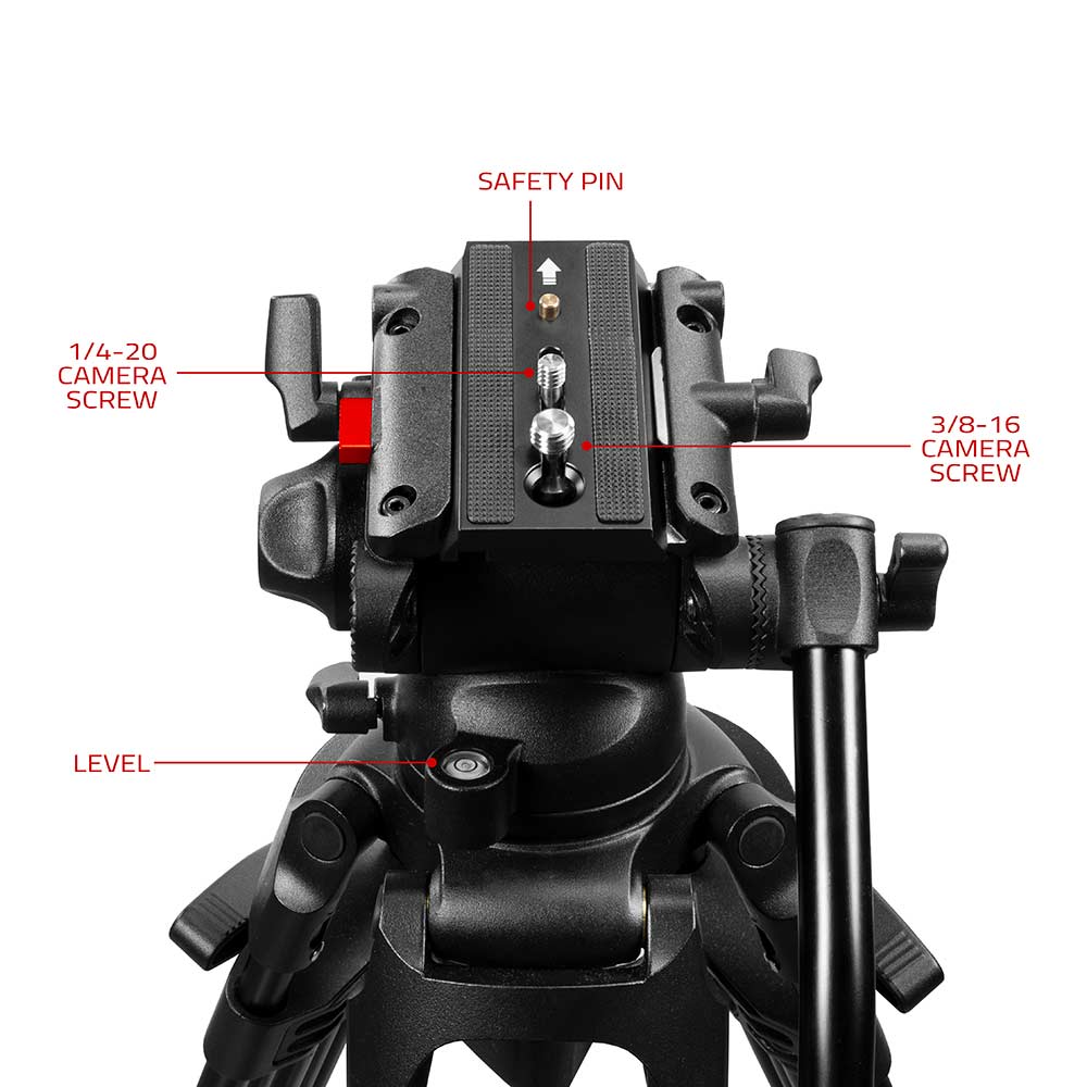 SHAPE Freelance Heavy-Duty Tripod with Fluid Head - Image 12