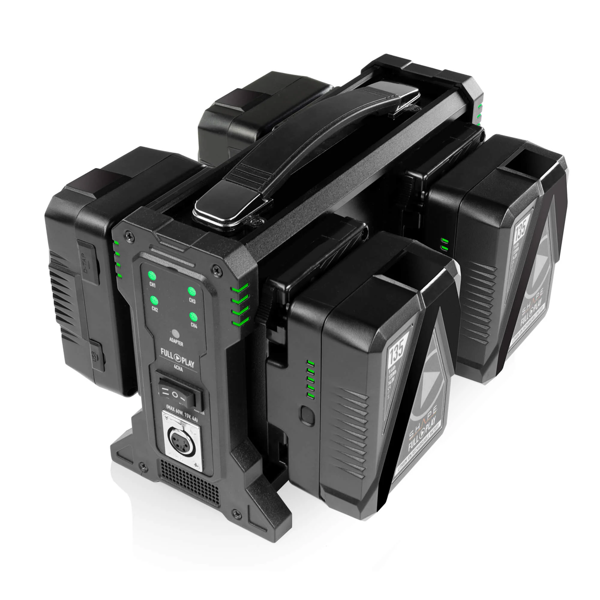 SHAPE FULL PLAY Intelligent 4-Channel Gold Mount Lithium-Ion Battery Charger - Image 5