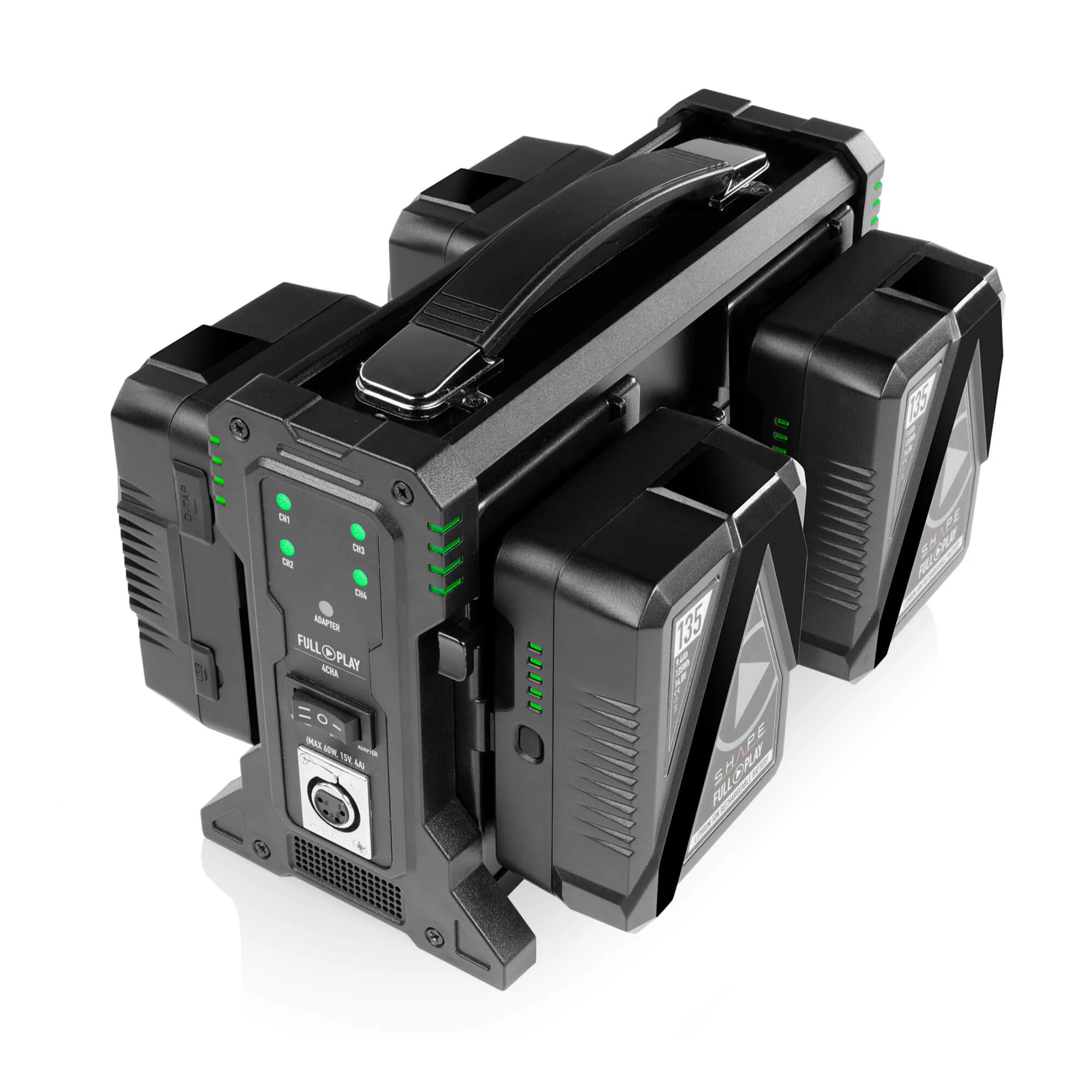 SHAPE Full Play Intelligent 4-Channel V-Mount Battery Charger - Image 5