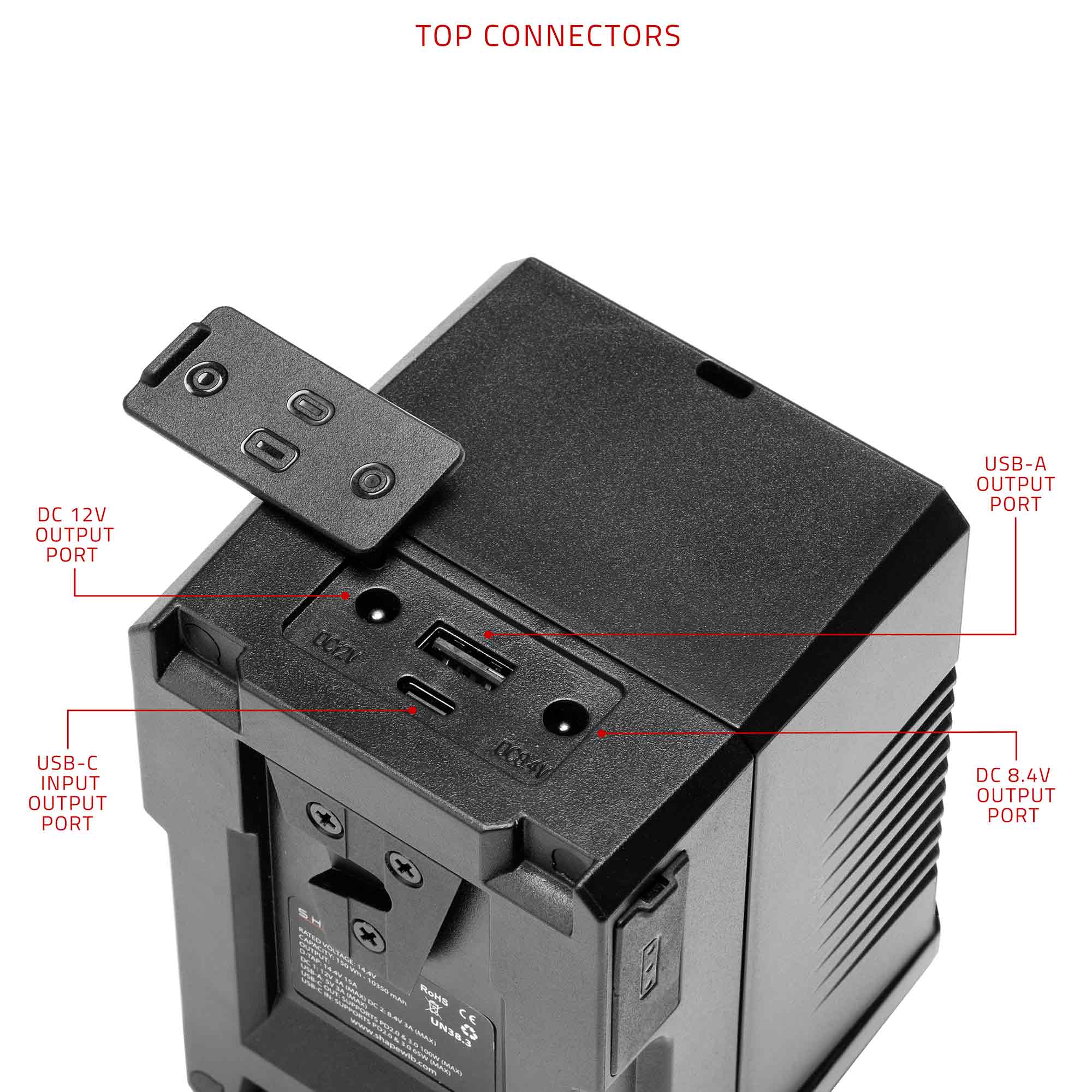 SHAPE Mini 150 Wh V-Mount battery USB-C Input/Output - Image 5