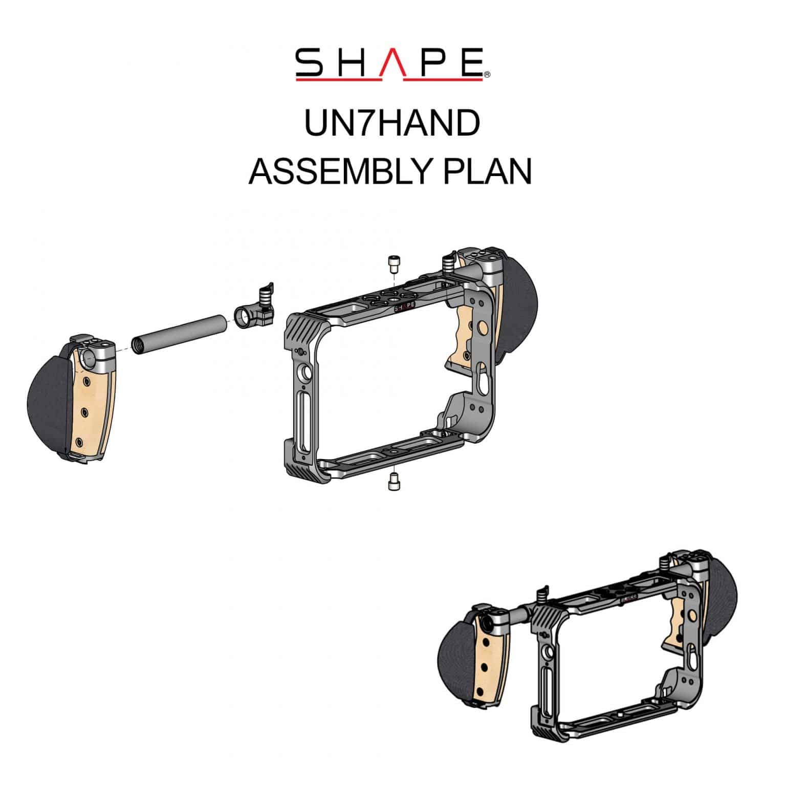 SHAPE Monitor Cage with Handle for Atomos Shogun 7 - Image 3