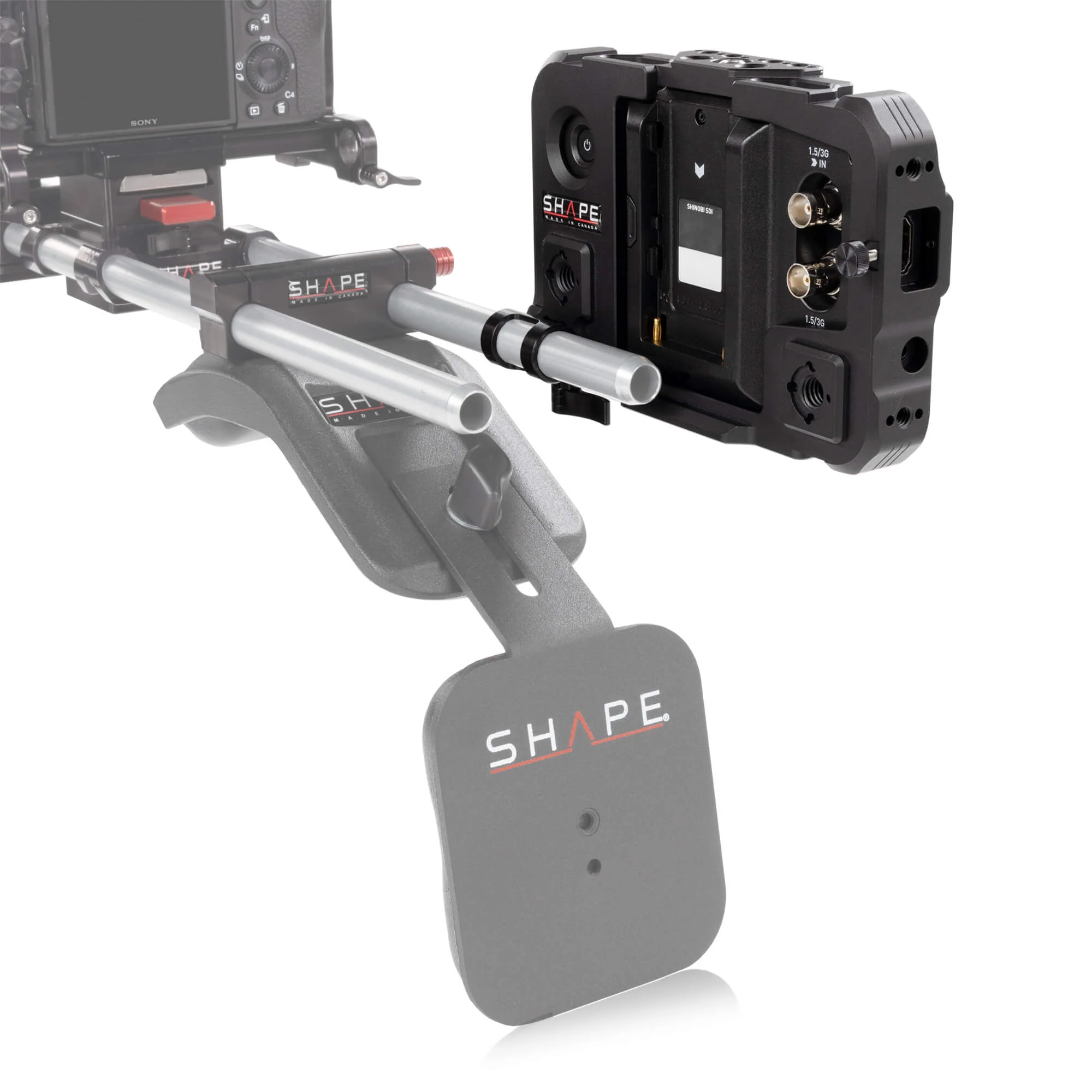 SHAPE Monitor Cage with Swivel Rod Clamp for Atomos Shinobi - Image 5