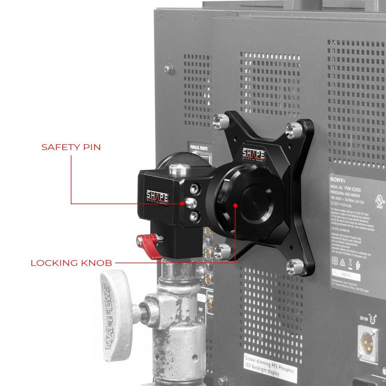 SHAPE Monitor Support Mount Vesa with Push Button - Image 5