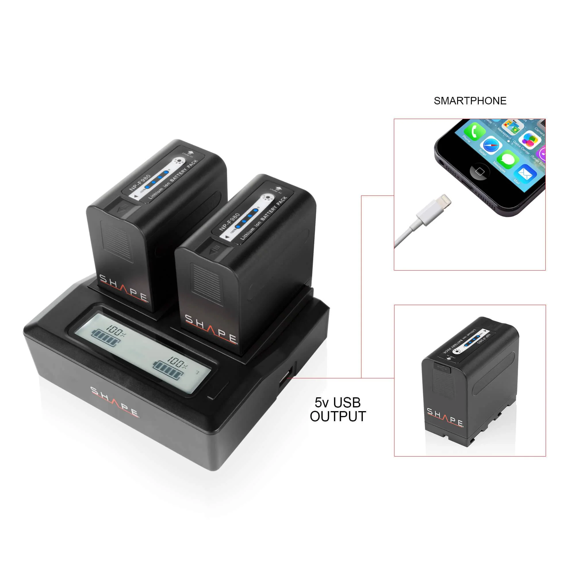 SHAPE NP-F Dual LCD Charger - Image 5