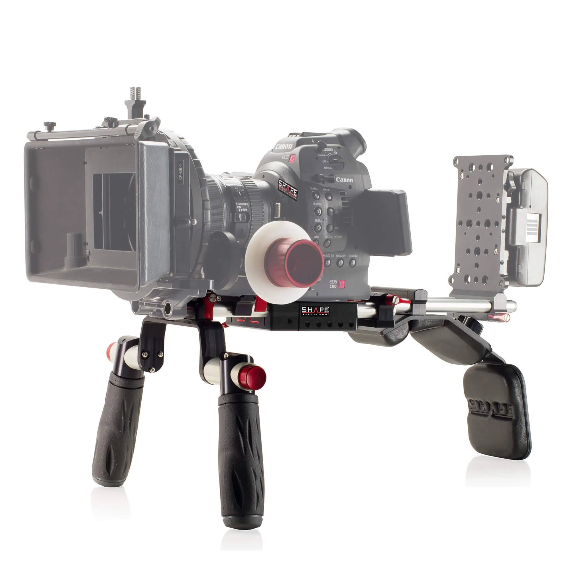 SHAPE Offset Shoulder Mount Rig for Canon C100/C300/C500 - Image 2