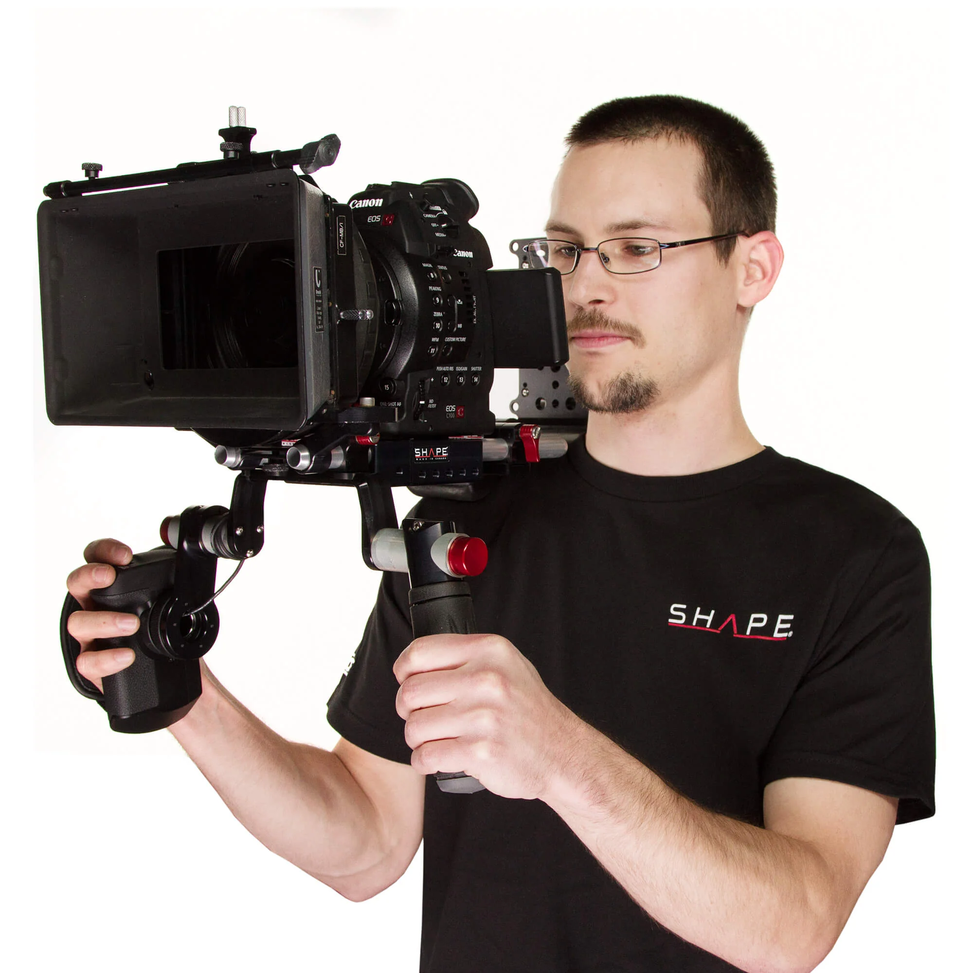 SHAPE Offset Shoulder Mount Rig for Canon C100/C300/C500 - Image 3