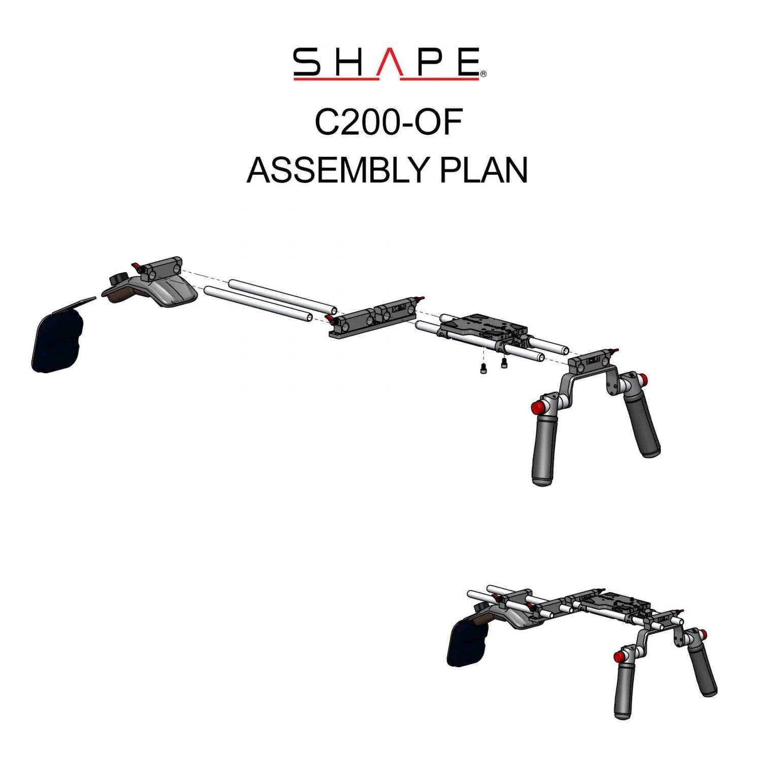 SHAPE Offset Shoulder Mount Rig for Canon C200/C200B - Image 9