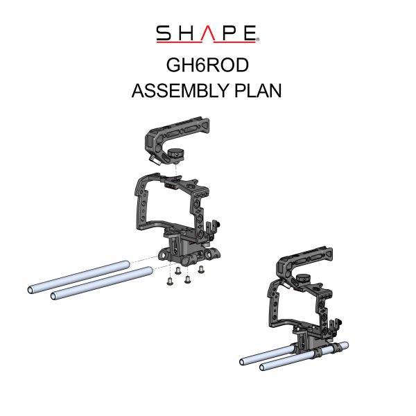 SHAPE Panasonic Lumix GH6 Camera Cage, Top Handle and Rod Bloc System - Image 12