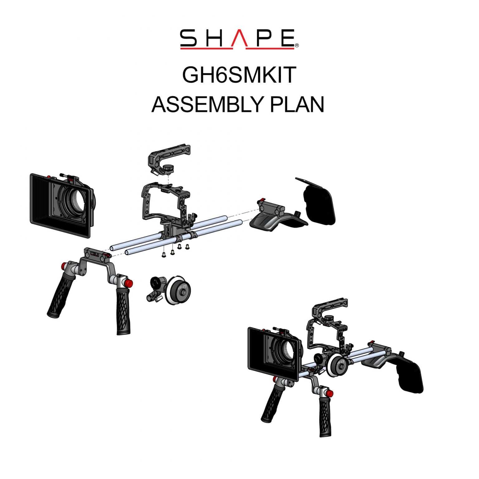 SHAPE Panasonic Lumix GH6 Shoulder Mount Kit - Image 13