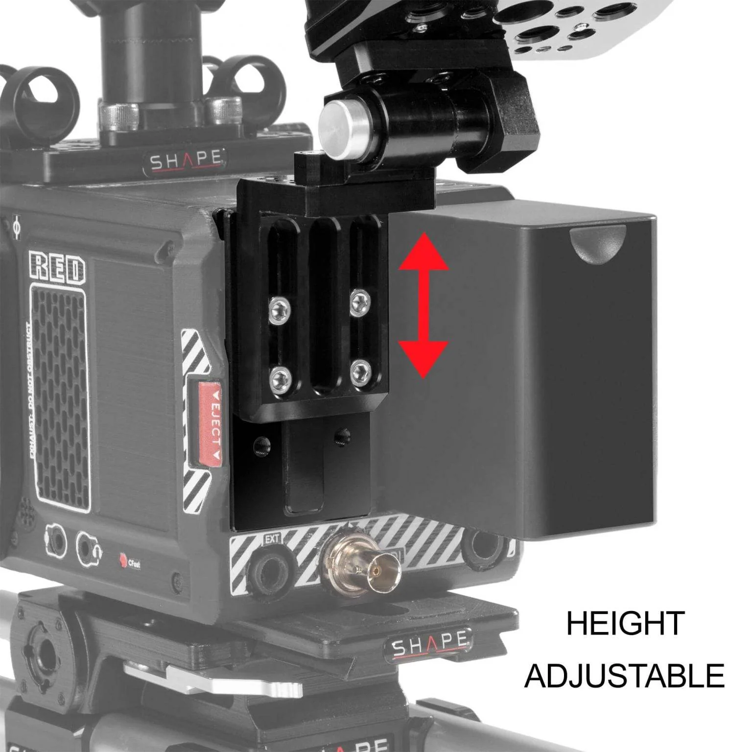 SHAPE RED® KOMODO™ & KOMODO™ 6K Production Pack Pivoting Gold Mount Battery Plate - Image 5
