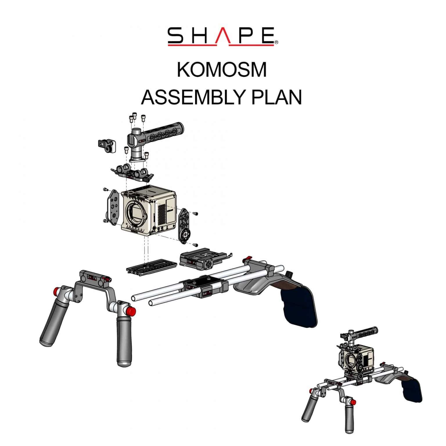 SHAPE RED® KOMODO™ & KOMODO™ 6K Production Pack Shoulder Mount - Image 13