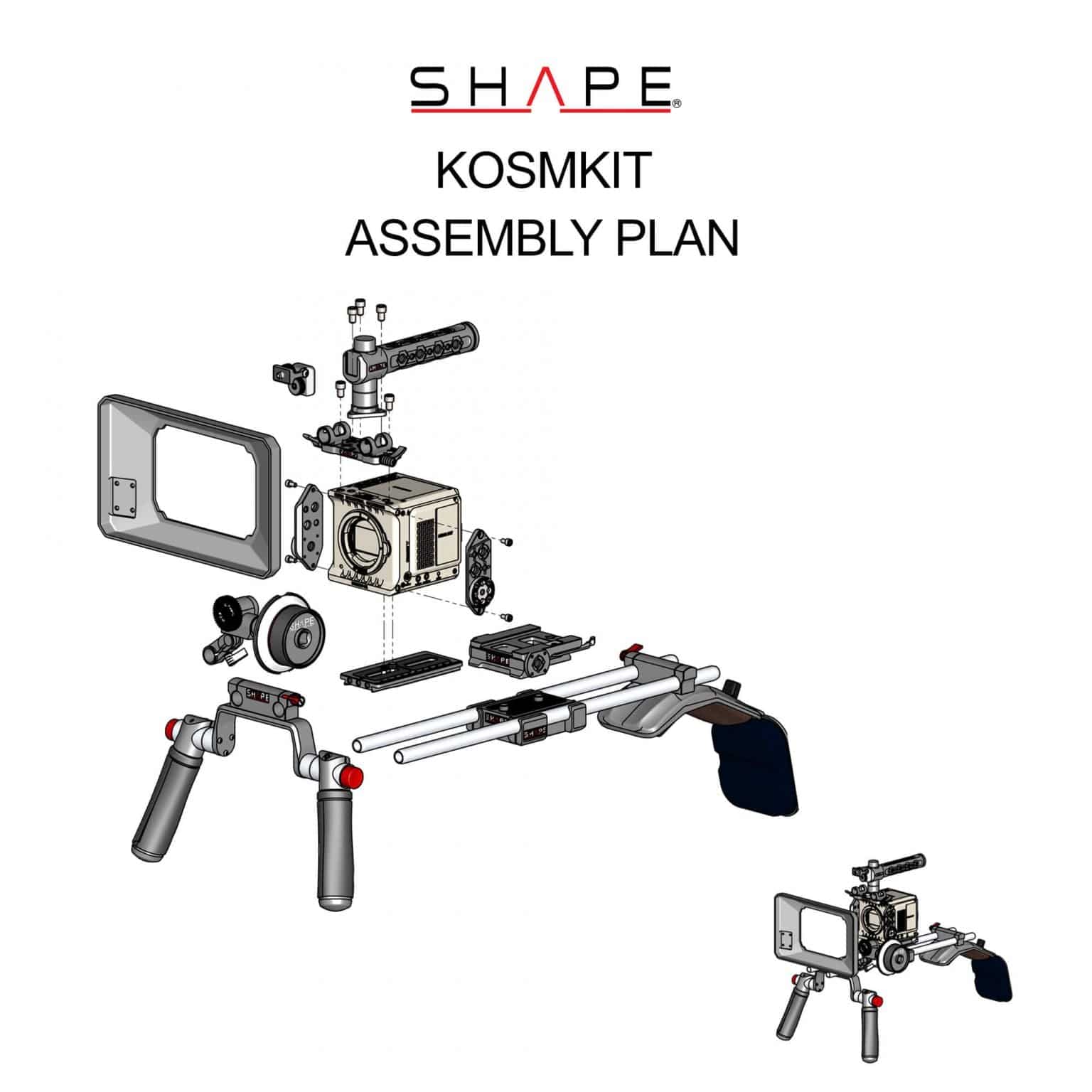 SHAPE RED® KOMODO™ & KOMODO™ 6K Production Pack Shoulder Mount Kit - Image 27