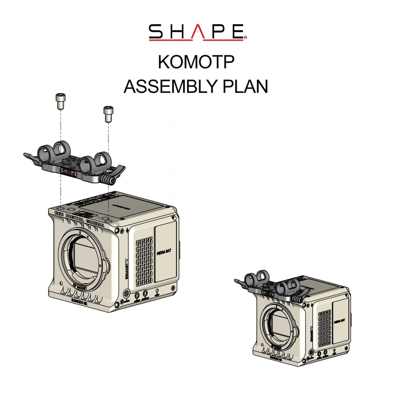 SHAPE RED® KOMODO™ & KOMODO™ 6K Production Pack Top Plate - Image 8