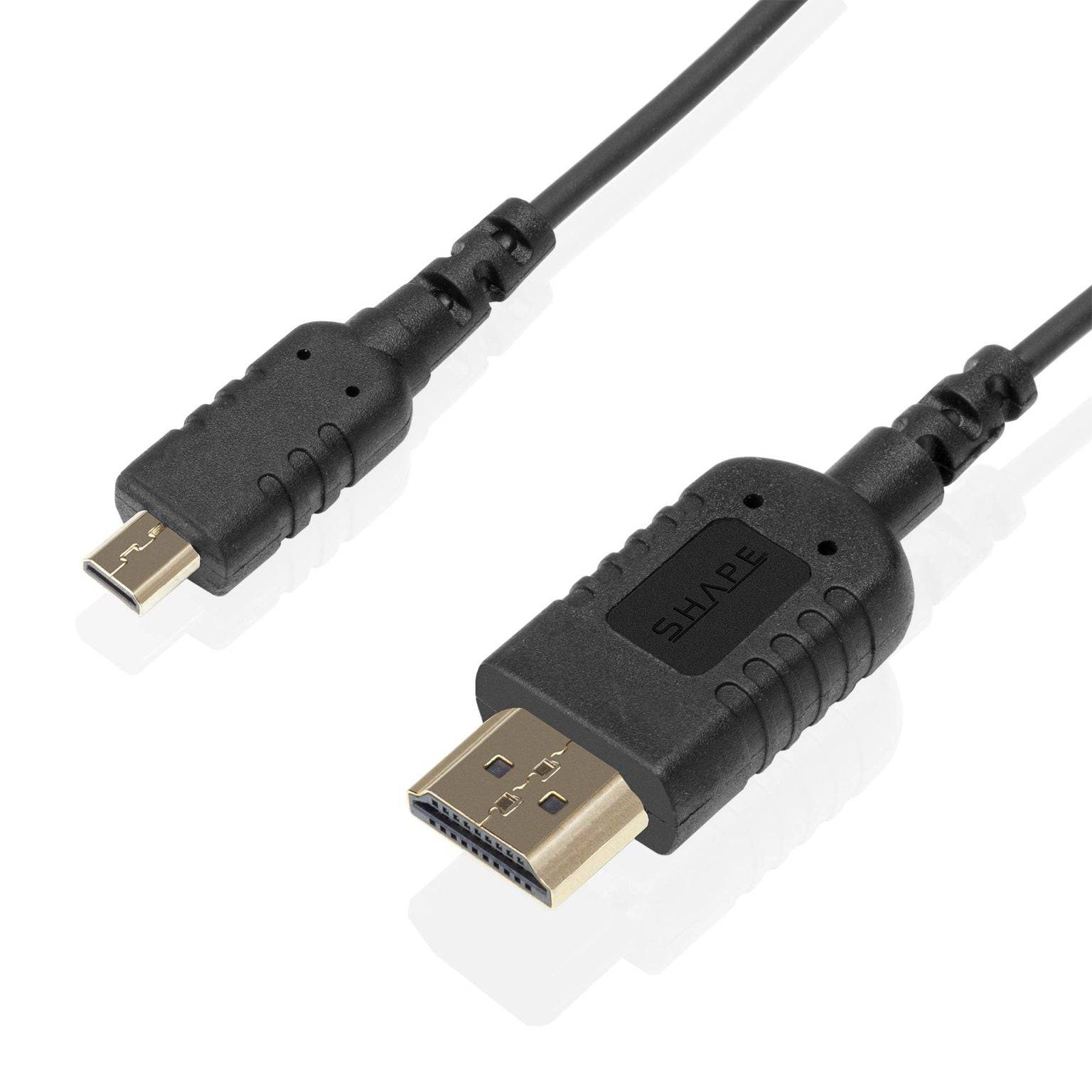 SHAPE Skinny HDMI to Micro HDMI 8K Ultra High-Speed Cable 18 inches - Image 3