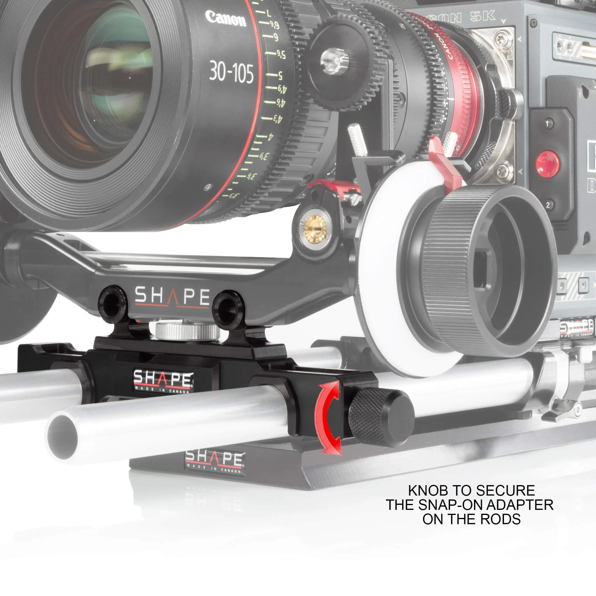 SHAPE Snap-On Adapter for 15 mm LW Rods to 19 mm Studio Rods - Image 4