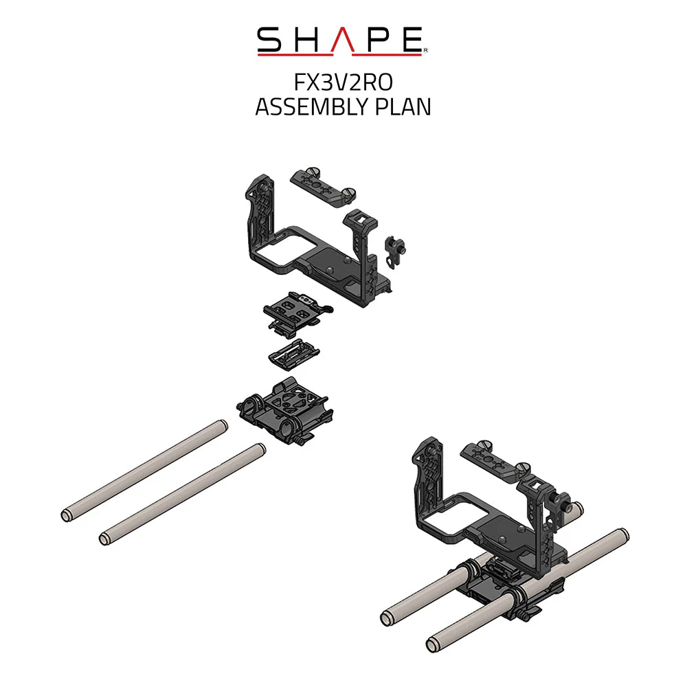 SHAPE Full Creator Kit V2 15mm LWS Base For Sony FX3 & FX30 - Image 12