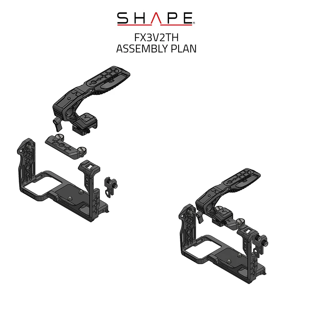 SHAPE Creator Camera Cage V2 Top Handle for Sony FX3 & FX30 - Image 9