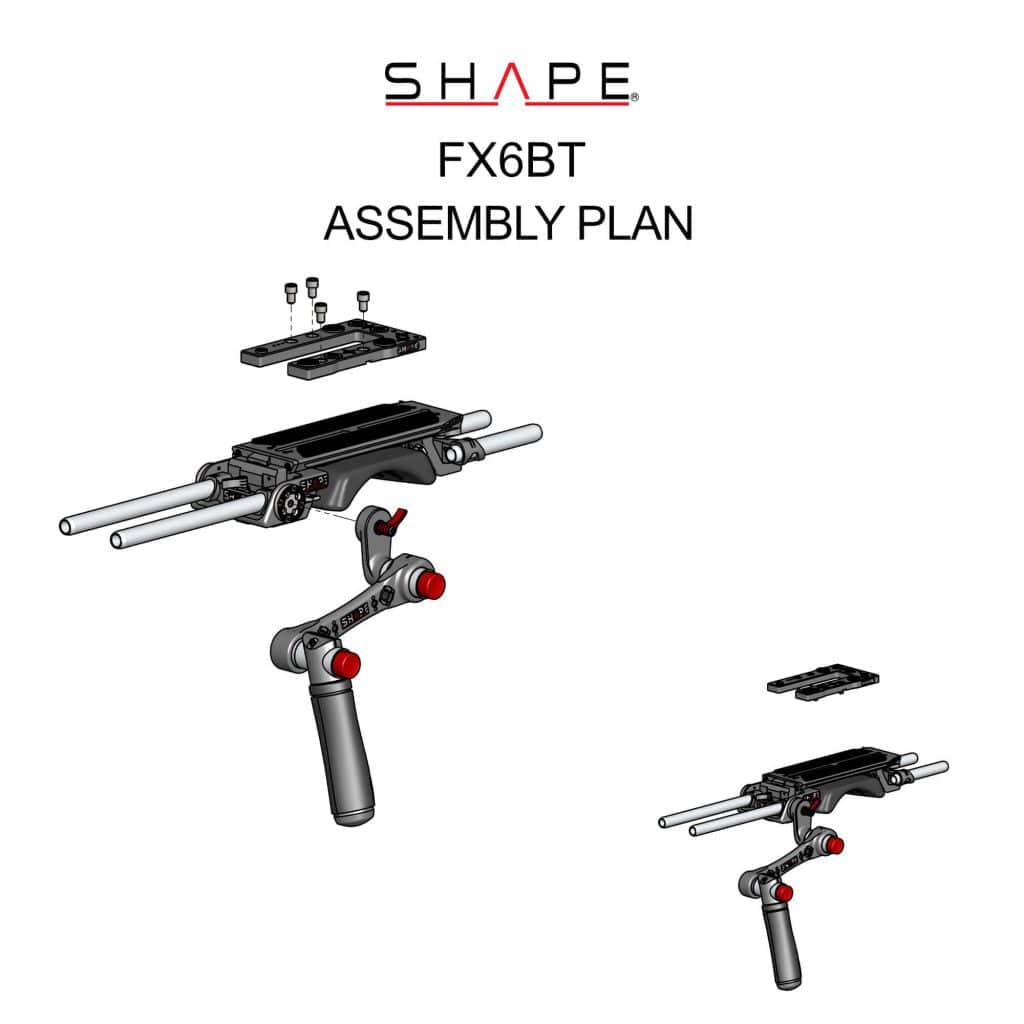 SHAPE Sony FX6 15 mm Baseplate with Top Plate - Image 16